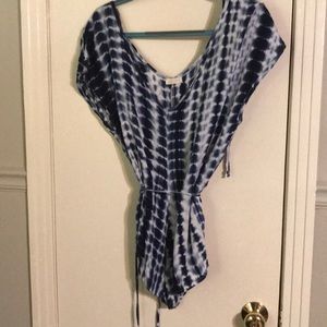 Tie die wrap around romper